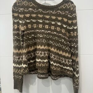 Free People Earthy Tones Knit Sweater